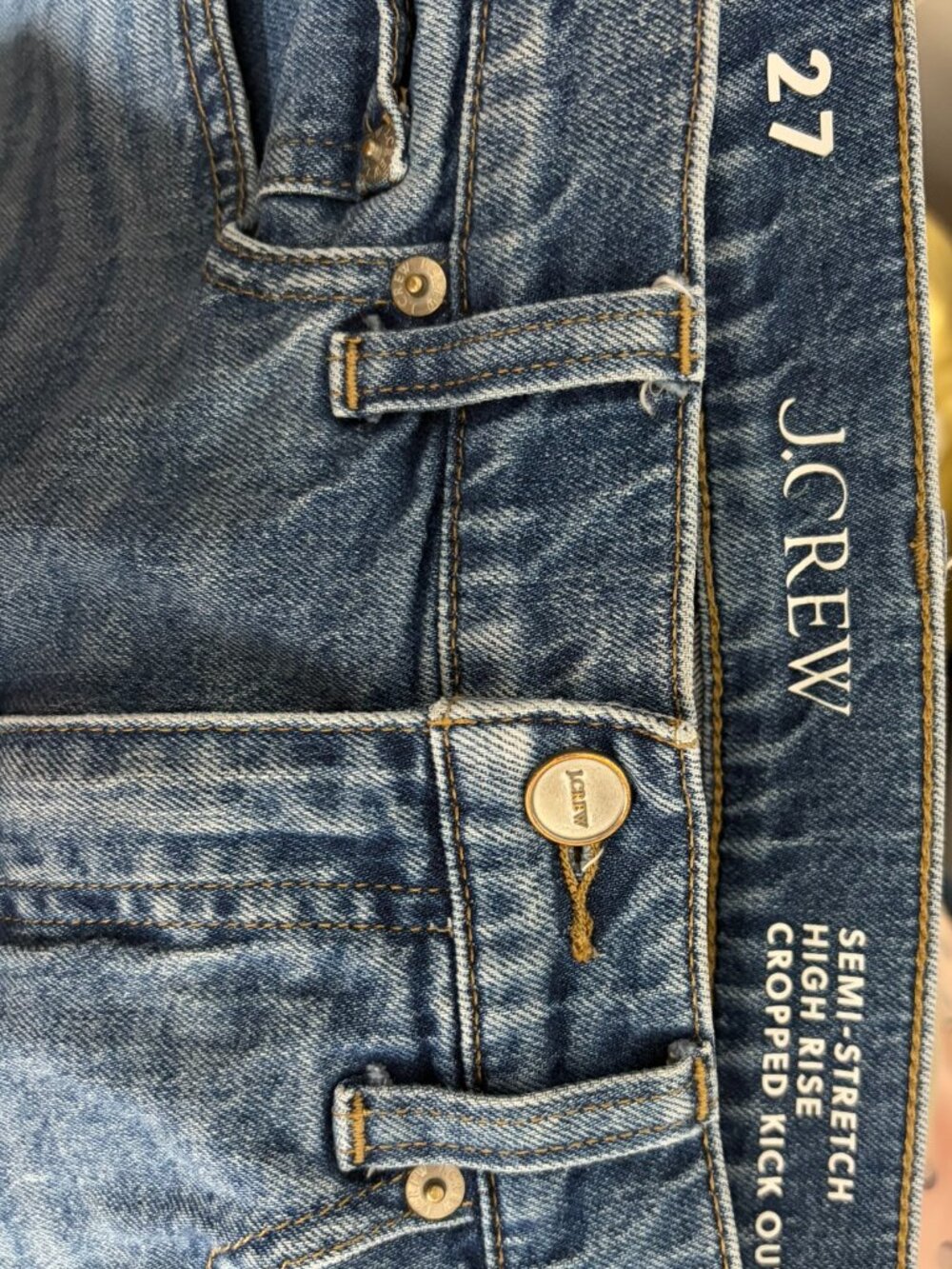J Crew Charley Kickout Cropped Jean 27 High Rise Demi Boot Flare - Picture 3 of 4